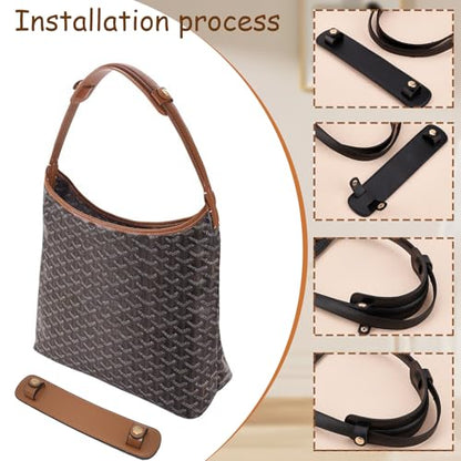 2 Pack Leather Purse Shoulder Strap Pads for Pressure Relief, Detachable Bag Handle Wrap Cover - color: Orange