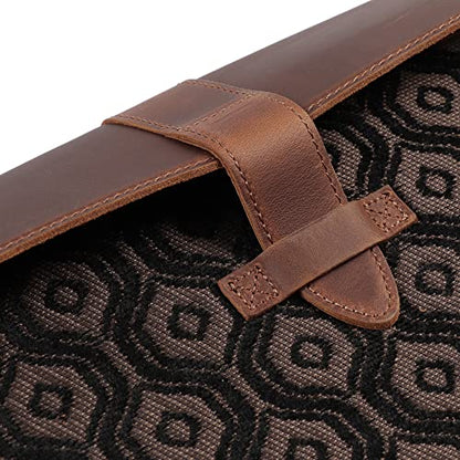 Londo Leather Sleeve Compatible with MacBook Pro 14 & Air 13-13.3 Inch (M5, M4, M3, M2, M1, Pro, Max) & iPad Pro 12.9, Premium Top Grain Leather Laptop Bag, 2020 to 2026 Models - color: Cinnamon, size: 13-14 inches