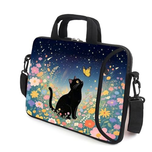 AMARY 15.4" 15.6" laptop sleeve adjustable shoulder strap with handle accessory pocket for men women (Cat-1) - color: Cat-1