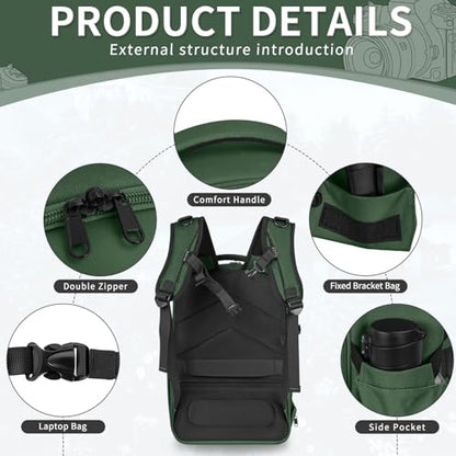 Camera Backpack, Hardshell DSLR Photography Camera Bag with Rain Cover, Waterproof Hard Shell Camera Case with Tripod Holder & 15.6" Laptop Compartment Compatible with Canon/Nikon/Sony/DJI Mavic Drone - color: Green