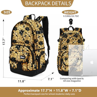 rickyh style School Backpack Travel Bag for Men & Women Lightweight College Back Pack with Laptop Compartmen - color: 04hhua