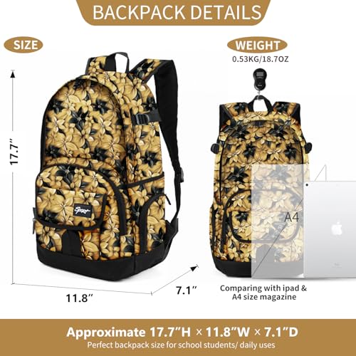 rickyh style School Backpack Travel Bag for Men & Women Lightweight College Back Pack with Laptop Compartmen - color: 04hhua
