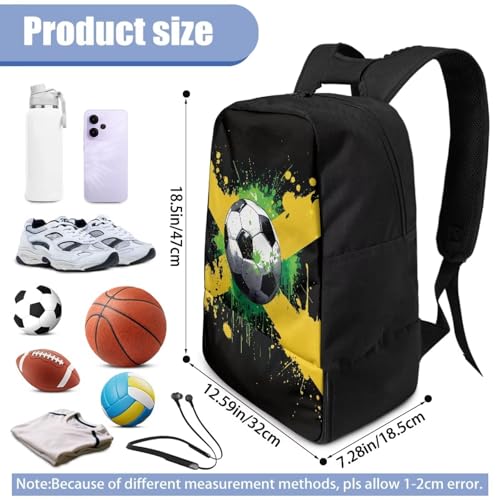 Basketball Backpack With Separate Ball Compartment And Shoes Fit Basketball Volleyball Football - color: Jamaican Football