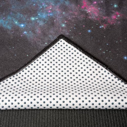 Eunzel Hot Yoga Towel, Non Slip Yoga Mat Towel Sweat Absorbent Printed Yoga Towel with Grip Dots for Hot Yoga, Pilates and Workout 72"x 24", Galaxy - color: Galaxy