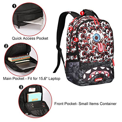 Graffiti Backpack for School, 20L Casual Daypack, Designer Laptop Backpack for 15.6 Inch Laptop - color: Multicolor