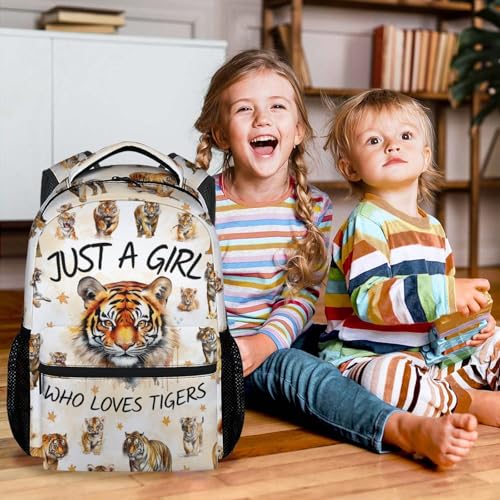 Toddler Girls Backpack - 17 Inch Large Capacity Tiger Backpacks - Adjustable Bookbag for School - color: Color2-1