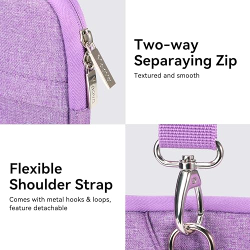 Voova Laptop Bag 15.6 Inch, Waterproof Computer Sleeve Carrying Case with Shoulder Straps & Handle Compatible with Macbook Air 15 M2/M3/M4, MacBook Pro 15/16, 15-16 Inch Hp Dell Lenovo Asus, Lavender - color: Lavender, size: 14-15.6In & 2019 New Macbook P