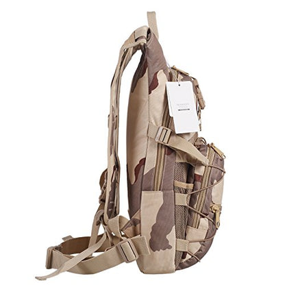 Hydration Backpack with 3L Water Bladder for Hiking and Climbing - color: Desert Camo