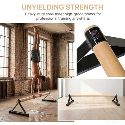 Gymnastics Pirouette Bar,Floor Bar Gymnastics for Handstand Training,54 inch Wooden Floor Bar Gymnastics, Floor Bar Push Up Bar Suitable for Gymnasts Handstand Floor Training Gymnast Gift