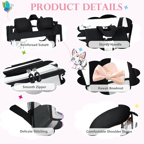 AO ALI VICTORY Clear Girls Backpacks Heavy Duty PVC Transparent Cute Backpack for Kids Toddler Girls Preschool Bookbags Elementary School Bag See Through Casual Travel Daypack, Black - color: Black