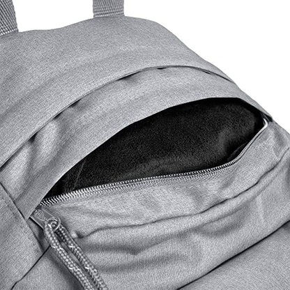 EASTPAK Padded Double – 24L Squared Backpack with Dual Front Pockets, 13” Laptop Sleeve, Bottle Holder & Padded Straps, Sunday Grey - color: Sunday Grey