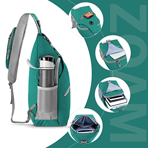 ZOMAKE Sling Bag,Small Crossbody Sling Backpack,Water Resistant Shoulder Daypack for Travel,Anti Thief Chest Bag for Hiking(Army Green(New)) - color: Army Green(new)