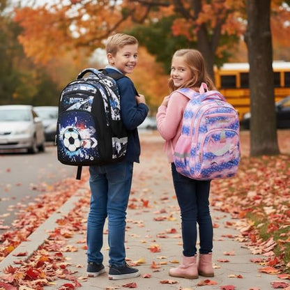 Cusangel Backpack for Girls Boys School Bookbags Kindergarten Elementary Lightweight Waterproof Multifunctional Large Capacity for Backpack (16 inch Fun Prints) - color: Sea Mermaid 16in