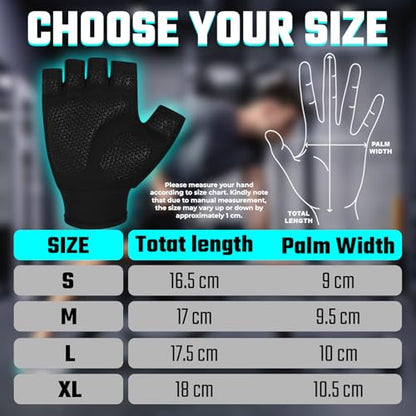 SAWANS Weight Lifting Workout Gloves Lightweight Breathable Padded Palm Protection Gym Gloves Non-Slip Silicone Grip for Men and Women Exercise Fitness Training Pull-ups Deadlifting - size: X-Large