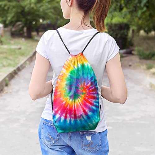 Saintrygo 12/6 Pcs Cotton Tie Dye Drawstring Bags - color: White