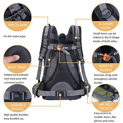 Diamond Candy Waterproof Hiking Backpack for Men and Women, Lightweight Day Pack for Travel Camping | Waterproof - color: Armygreen