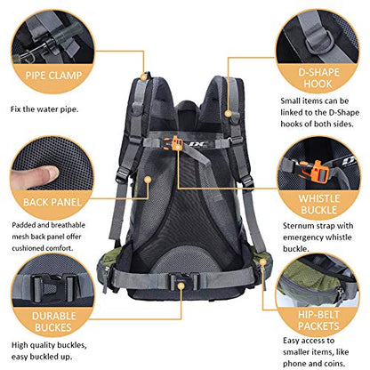 Diamond Candy Waterproof Hiking Backpack for Men and Women, Lightweight Day Pack for Travel Camping | Waterproof - color: Armygreen