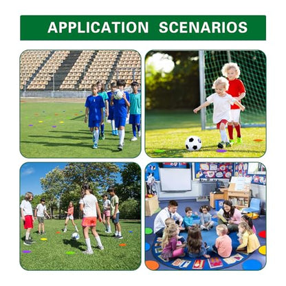 Spot Markers 4 Inch 9 Inch Non Slip Rubber Floor Markers Flat Field Cones Poly Dots for Soccer Basketball Sports Speed Agility Training and Drills - style: 9inch 9pcs