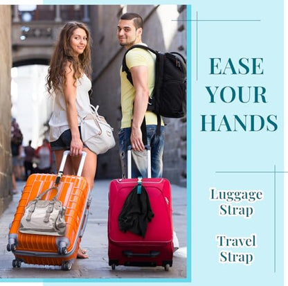 Amylove 3 Pcs Add a Bag Luggage Straps Gripper Heavy Duty Jacket Valises Strap for Travel Belt with Buckle Adjustable Baggage - color: Black, Blue and Grey