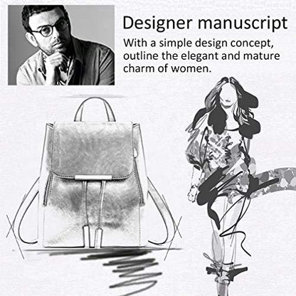 Pahajim Womens Trendy Backpack Purses PU Leather Travel Rucksack for Ladies Cute Daypacks Bags - color: White