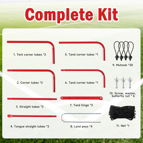 Soccer Rebounder Net, Adjustable Angle Football Training Equipment with Steel Frame, Portable Folding Rebound Net for Passing and Control Practice, Easy Setup Outdoor Sports Gear for Youth and Adults