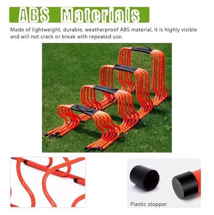 5 Pack Dog Training Hurdles, 6in/ 9in/ 12in/ 20in Different Height Sports Hurdle for Track & Field, Football, Mini Agility Athletic Trainer Set(40cm(15.7")) - size: 40cm(15.7")