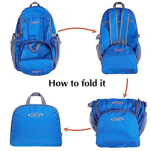 G4Free 40L Lightweight Packable Hiking Backpack, Waterproof Travel Daypack - color: Navy Blue