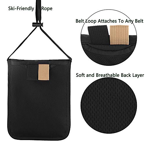 Travel Pouch Neck Wallet Family Passport Holder Organizer Case with RFID Blocking | Family Passport Holder - color: Black