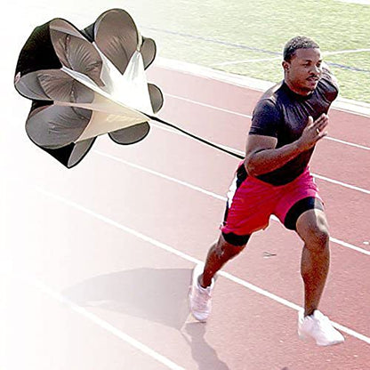 Resistance Parachute Running Umbrella, Speed Resistance Training Parachute Equipment, Resistance Training Tool, with Adjustable Strap/Carry Bag