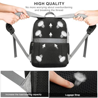 School Backpack for Teen Boys and Girls, with 17.3 inch Laptop Sleeve, Large Computer Bag Mochila with 2 Compartments, Ergonomic Straps, Grey - color: Grey, size: 17.3 Inch