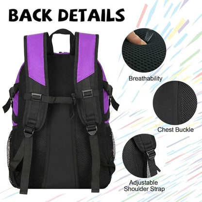 Goloni 35L Basketball Bag,Basketball Backpack with Shoe and Ball Compartment,Backpack for Soccer, Volleyball - color: purple