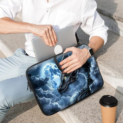 14 15 15.4 15.6 inch Laptop Handle Bag Computer Bag, Pouch Holder Notebook Sleeve Cover Soft Case Compatible for Dell,Lenovo,Toshiba HP, Asus Notebook-Blue Dragon - color: Blue Dragon