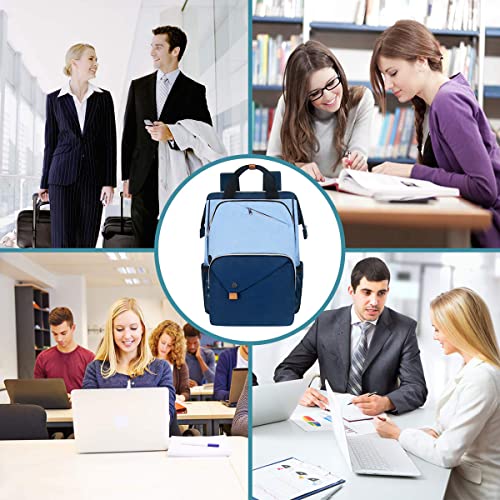 Hap Tim Laptop Backpack 15.6/14/13.3 Inch Laptop Bag Travel Backpack for Women/Men Waterproof School Computer Bag Large Capacity Bookbag for College/Travel/Business (7651EU), Blue - color: Blue