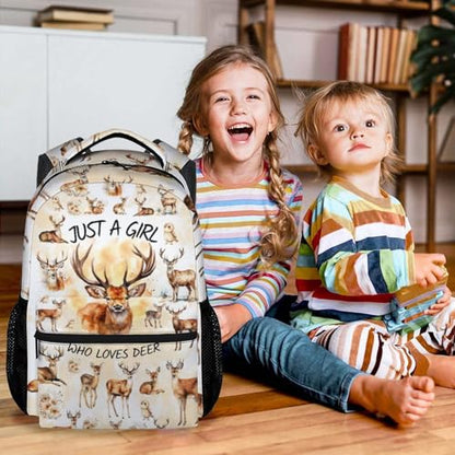 School Backpack for Girls - 17 Inch Kids Backpack with Giraffe Patterns - Fashion Lightweight Bookbag - color: Color3-1