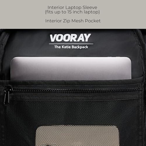 VOORAY 19L Katie Backpack, Large - Travel, Gym & Sports Backpack - color: Matte Black