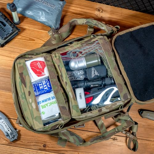 KRYDEX Clear Top Insert Bag with Hook Panel Tactical Packing Cube Travel Organizer Bag (Large-MC) - color: Large-MC
