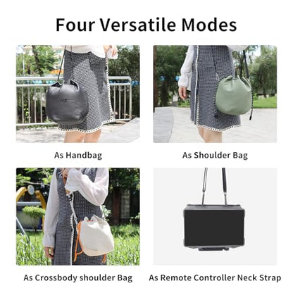 CQT Drawstring Osmo 360 Mini 3 4 Pro Bag, Drone PU Leather Crossbody shoulder Bag Pouch Handbag Waterproof Storage Bag for DJI Mavic MINI 4 3 PRO 2 SE 4K and NEO 2 Drone Accessories (Olive Green) - color: Olive Green