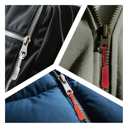 120Pcs Zipper Extension Replacement Pulls Replacement Zipper Tabs for Backpacks Luggage Jacket Repair Kit, 12 Colors