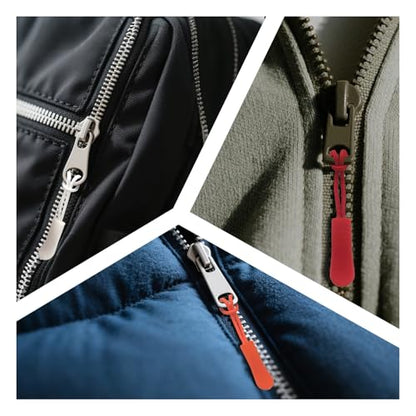120Pcs Zipper Extension Replacement Pulls Replacement Zipper Tabs for Backpacks Luggage Jacket Repair Kit, 12 Colors
