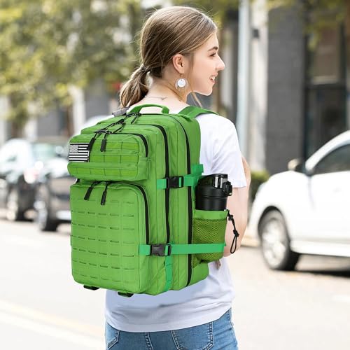 Military Tactical Backpack 45L/25L 3 Day Assault Pack Molle Daypack Hiking Backpack for Men and Women - color: Green, size: 25L