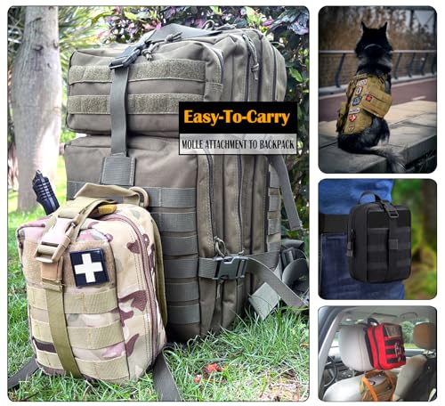 Molle First aid Kit pouch Empty ifak bag EMT Tactical Pouch for Med Rescue - color: OD