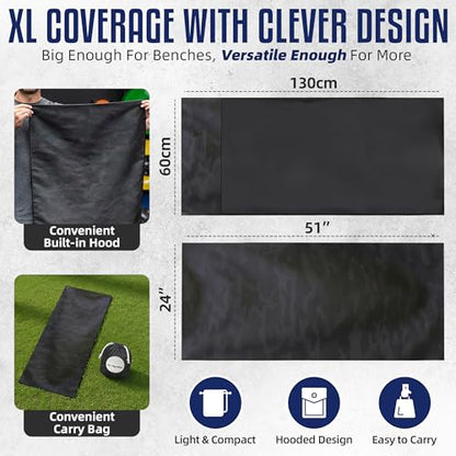 CHEEKY WINX Hooded Microfiber Gym Towel – Highly Absorbent Car Seat Towel with Carry Bag – Double-Sided Sweat Towel, Reversible, Quick Dry & Sand-Resistant Fabric, Camouflage, 130 x 60cm - color: Camouflage