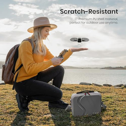 STARTRC Carrying Case for DJI Neo 2 Accessories, Portable PU Protective Shoulder Bag for DJI Neo 2 Fly More Combo, Compatible with RC-N3/RC-N Remote Controller