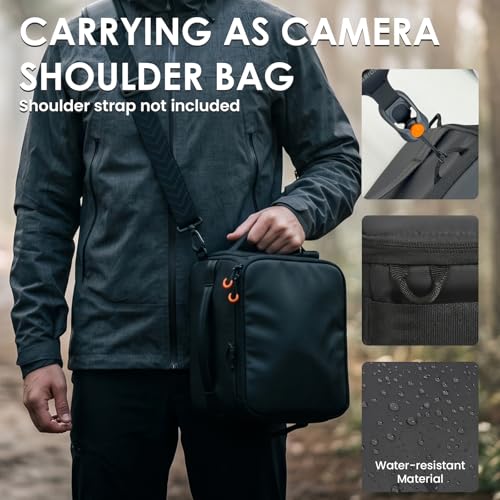 TARION Protective Camera Insert Bag - Quick Access DSLR Inner Case Organizer - Fits 1 Camera 5 Lenses - Full Opening Back Design Padded Insert ShellCore S - style: S (1 Camera 5 Lenses)