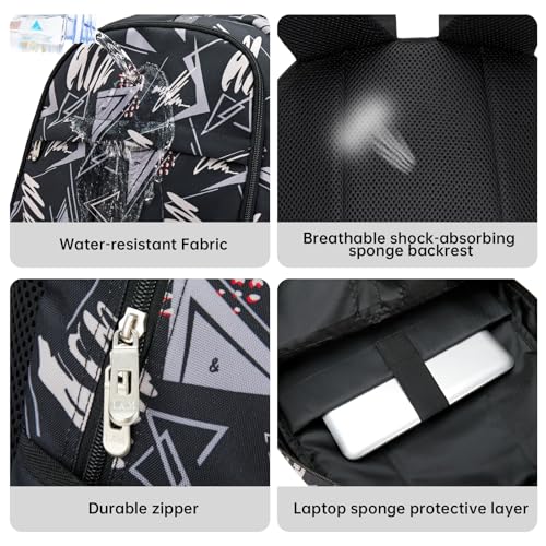 Travel Laptop Backpack, Business Slim Sturdy Water Resistant School Backpack, Gift for Men & Women, Fits 15.6 Inch Notebook - color: Popular Black