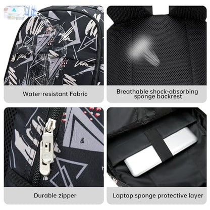 Travel Laptop Backpack, Business Slim Sturdy Water Resistant School Backpack, Gift for Men & Women, Fits 15.6 Inch Notebook - color: Popular Black