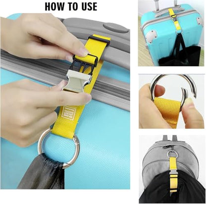 Add a Bag Luggage Strap Jacket Gripper, Heavy Duty Luggage Straps Carry-on Baggage Suitcase Straps Belts Travel Accessories,Carry Your Extra Bags-Grey-1PCS - color: Grey1