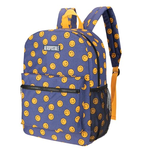 AEROPOSTALE Fieldtrip Unisex Backpack - AE Mens and Womens Bag for Everyday Use - Happy Days - color: Blue Smile