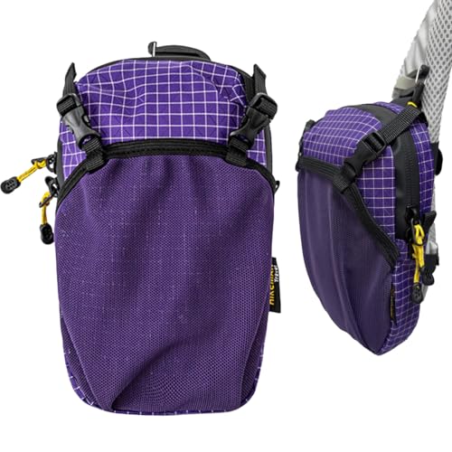 Backpack Shoulder Strap Pouch - Waterproof Strap Pack Phone Pouch, Backpack Strap Pocket Attachment Bag, Small Crossbody Bag Waist Pack for Sports Hiking Camping - color: Purple