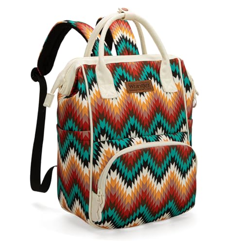 Montana West Wrangler Aztec Callie Diaper Bag Backpack with Stroller Straps Multifunction Baby Travel Bag WG2211-9110TN - color: Classic Tan